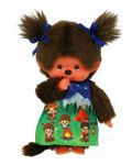 Плюшена играчка Monchhichi - Camping Dress Girl, Маймунка, 20 cm - 1t