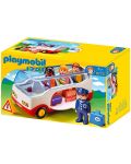 Комплект фигурки Playmobil 1.2.3 - Училищен автобус - 1t