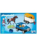 Комплект фигурки Playmobil Country - Джип с ремарке за коне - 3t
