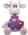 Плюшена играчка Амек Тойс - Крава с цвете, лилава, 50 сm - 1t