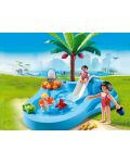 Комплект фигурки Playmobil - Бебешки басейн с пързалка - 4t