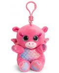 Плюшена играчка с клипс за раница Keel toys - Прасенце, 12 cm - 1t