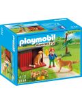 Комплект фигурки  Playmobil Country - Кучета порода голдън ретрийвър и техния стопанин - 1t