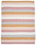 Плетено одеяло Mamas & Papas, 70 х 90 cm, Multi Stripe Pink - 2t