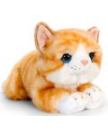 Плюшена играчка Keel toys - Легнало коте, оранжево, 32 cm - 1t