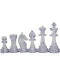 Пластмасови фигури за шах Sunrise - Staunton No 6, кехлибар/прозрачен - 2t