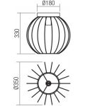 Плафон Smarter - Trellis 01-3135, IP20, 240V, E27, 1x42W, черен мат - 2t