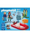Комплект фигурки Playmobil Wild Life – Надуваема лодка с изследователи - 4t