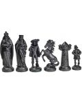 Пластмасови фигури за шах Sunrise - Medieval, golden/black - 3t