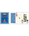 Пластични покер карти Texas Poker - син гръб - 2t