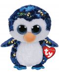 Плюшена играчка с пайети TY Toys Flippables - Пингвин Payton, 24 cm - 1t