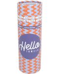 Памучна кърпа в кутия Hello Towels - Neon, 100 х 180 cm, синьо-сива - 4t