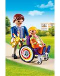Комплект фигурки Playmobil - Дете в инвалиден стол - 3t