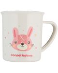 Пластмасова чаша с дръжка Canpol - Cute Animals, 170 ml, розова - 2t