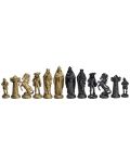 Пластмасови фигури за шах Sunrise - Medieval, golden/black - 1t