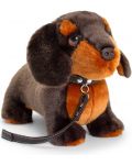 Плюшена играчка Keel Toys -  Куче Дакел, с каишка, 30 cm - 1t
