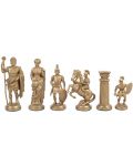 Пластмасови фигури за шах Sunrise - Roman, golden/black - 3t