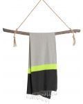 Памучна кърпа в кутия Hello Towels - Neon, 100 х 180 cm, зелено-черна - 3t