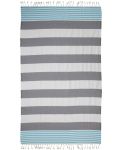 Памучна кърпа в кутия Hello Towels - New, 100 х 180 cm, синьо-сива - 2t