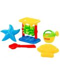 Плажен комплект Polesie Toys - Мелница, 5 части, асортимент - 1t