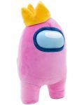 Плюшена фигура YuMe Games: Among Us - Pink Crewmate with Crown, 30 cm - 6t