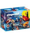 Комплект фигурки Playmobil - Пожарникари с водна помпа - 1t