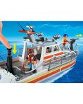 Конструктор Playmobil City Action - Моторна спасителна лодка с водно оръдие за гасене на пожари - 3t