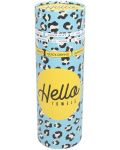 Памучна кърпа в кутия Hello Towels - Palermo, 100 х 180 cm, синьо-жълта - 4t