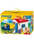 Конструктор Playmobil 1.2.3 - Камион с гараж - 1t