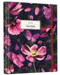 Планер Victoria's Journals Florals - Цветя, скрита спирала, твърда корица, на редове - 1t