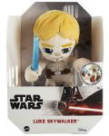Плюшена фигура Mattel Movies: Star Wars - Luke Skywalker with Lightsaber (Light-Up), 19 cm - 6t
