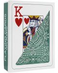 Пластични покер карти Texas Poker - тъмно зелен гръб - 2t