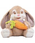 Плюшена играчка Амек Тойс - Заек с тениска и морков, 45 cm - 1t