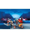Комплект фигурки Playmobil - Пожарникари с водна помпа - 3t
