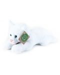 Плюшена играчка Rappa Еко приятели - Бяла котка, лежаща, 22 cm - 1t