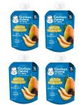 Плодово пюре Nestle Gerber - Пауч от круша и сушени сливи, 6 м+, 4 х 80 g - 1t