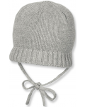 Плетена шапка с поларена подплата Sterntaler - 49 cm, 12-18 месеца, сива - 1t