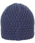 Плетена шапка с поларена подплата - 53 cm, 2-4 г, синя - 3t