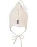 Плетена бебешка шапка Sterntaler - От органичен памук, 47 cm, 9-12 м, бяла - 2t