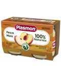 Плодово пюре Plasmon - Праскова с ябълка, 2 х 104 g - 1t