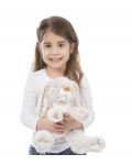 Плюшена играчка Melissa & Doug -  Зайче, бяло и кафяво - 3t
