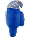 Плюшена фигура YuMe Games: Among Us - Blue Crewmate with Wizard Hat, 30 cm - 6t