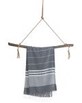 Памучна кърпа в кутия Hello Towels - Malibu, 100 х 180 cm, черно-бяла - 3t