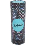 Памучна кърпа в кутия Hello Towels - New, 100 х 180 cm, синьо-сива - 4t