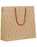Подаръчна торбичка Giftpack - Червено и златисто, 35 x 33 x 13 cm - 1t