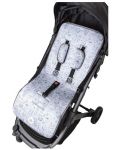 Подложка за бебешка количка Interbaby - С животни, сива - 5t