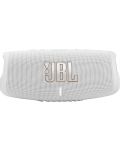 Портативна колонка JBL - Charge 5, бяла - 1t