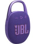 Портативна колонка JBL - Clip 5, лилава - 1t