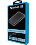 Портативна батерия Sandberg - USB-C PD 100W, 38400 mAh, черна - 2t