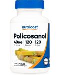 Policosanol, 40 mg, 120 капсули, Nutricost - 1t